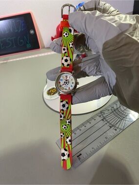 UNIKA - Kids Soccer Theme Analog Watch - Red & Green